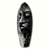 Graphite Woman Glass Wall Art.